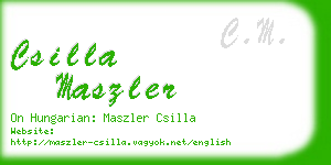 csilla maszler business card